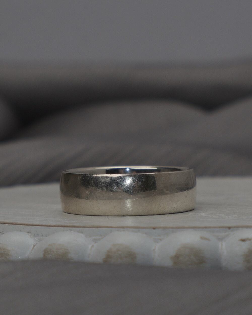 James Avery 925 Wide Athena Wedding Band 6.8G / Sz 8/ (1/4in Wide)